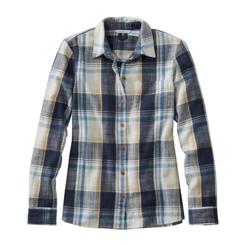 LL Bean Signature 100% Cotton Flannel Button Up